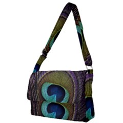 Peacock Feather Full Print Messenger Bag (l) by Ket1n9