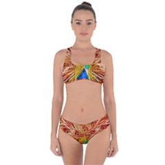 Fractal Peacock Art Criss Cross Bikini Set by Ket1n9