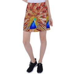 Fractal Peacock Art Tennis Skirt