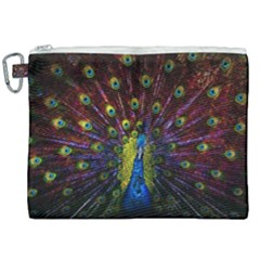 Beautiful Peacock Feather Canvas Cosmetic Bag (xxl) by Ket1n9