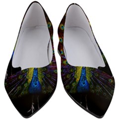 Beautiful Peacock Feather Women s Block Heels  by Ket1n9