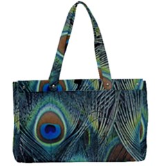 Feathers Art Peacock Sheets Patterns Canvas Work Bag by Ket1n9
