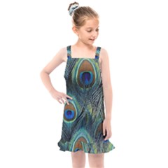 Feathers Art Peacock Sheets Patterns Kids  Overall Dress by Ket1n9