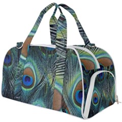 Feathers Art Peacock Sheets Patterns Burner Gym Duffel Bag by Ket1n9