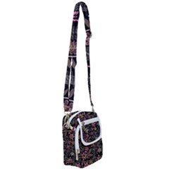 Flower Art Pattern Shoulder Strap Belt Bag by Ket1n9
