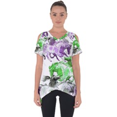 Horse Horses Animal World Green Cut Out Side Drop T-shirt