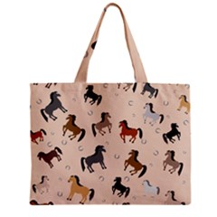 Horses For Courses Pattern Zipper Mini Tote Bag by Ket1n9