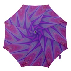 Purple Star Sun Sunshine Fractal Hook Handle Umbrellas (large) by Ket1n9