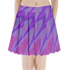 Purple Star Sun Sunshine Fractal Pleated Mini Skirt