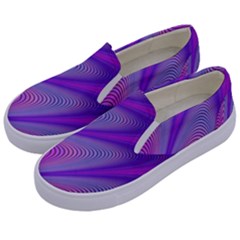 Purple Star Sun Sunshine Fractal Kids  Canvas Slip Ons by Ket1n9