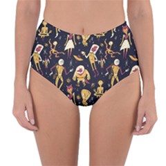 Alien Surface Pattern Reversible High-waist Bikini Bottoms by Ket1n9