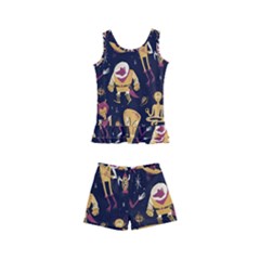 Alien Surface Pattern Kids  Boyleg Swimsuit by Ket1n9