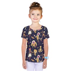 Alien Surface Pattern Kids  One Piece T-shirt