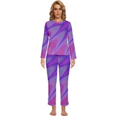 Purple Star Sun Sunshine Fractal Womens  Long Sleeve Lightweight Pajamas Set by Ket1n9