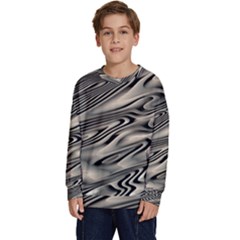 Alien Planet Surface Kids  Crewneck Sweatshirt by Ket1n9