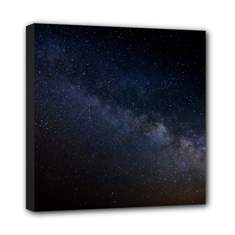 Cosmos Dark Hd Wallpaper Milky Way Mini Canvas 8  X 8  (stretched) by Ket1n9