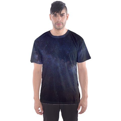 Cosmos Dark Hd Wallpaper Milky Way Men s Sport Mesh T-shirt by Ket1n9