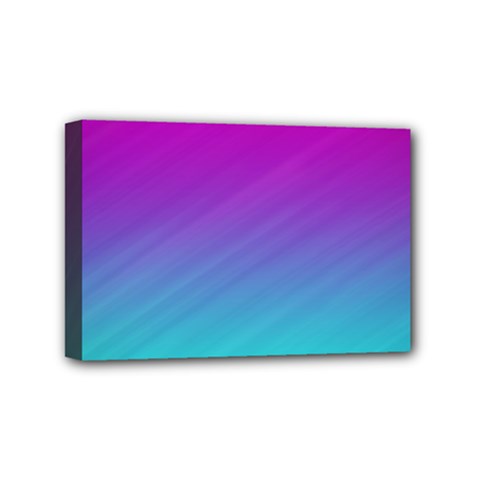 Background Pink Blue Gradient Mini Canvas 6  x 4  (Stretched)