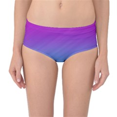 Background Pink Blue Gradient Mid-waist Bikini Bottoms by Ket1n9