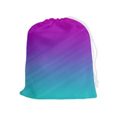 Background Pink Blue Gradient Drawstring Pouch (XL)