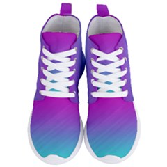 Background Pink Blue Gradient Women s Lightweight High Top Sneakers