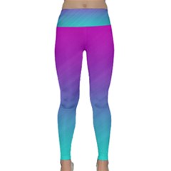 Background Pink Blue Gradient Lightweight Velour Classic Yoga Leggings