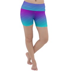 Background Pink Blue Gradient Lightweight Velour Yoga Shorts