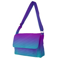 Background Pink Blue Gradient Full Print Messenger Bag (L)