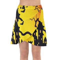 Halloween Night Terrors Wrap Front Skirt by Ket1n9