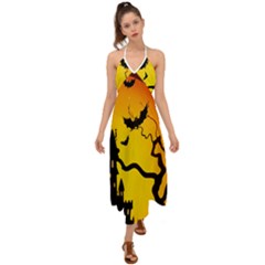 Halloween Night Terrors Halter Tie Back Dress  by Ket1n9