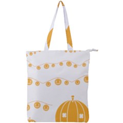 Pumpkin Halloween Deco Garland Double Zip Up Tote Bag by Ket1n9