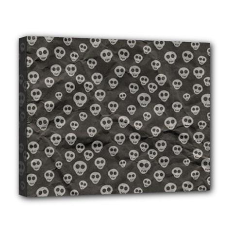 Skull Halloween Background Texture Deluxe Canvas 20  X 16  (stretched)