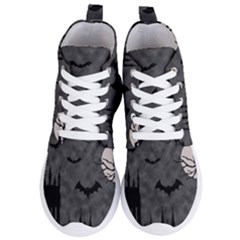 Halloween Background Halloween Scene Women s Lightweight High Top Sneakers by Ket1n9