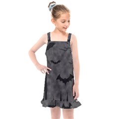 Halloween Background Halloween Scene Kids  Overall Dress by Ket1n9