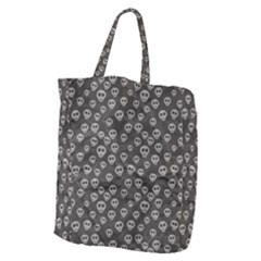 Skull Halloween Background Texture Giant Grocery Tote by Ket1n9