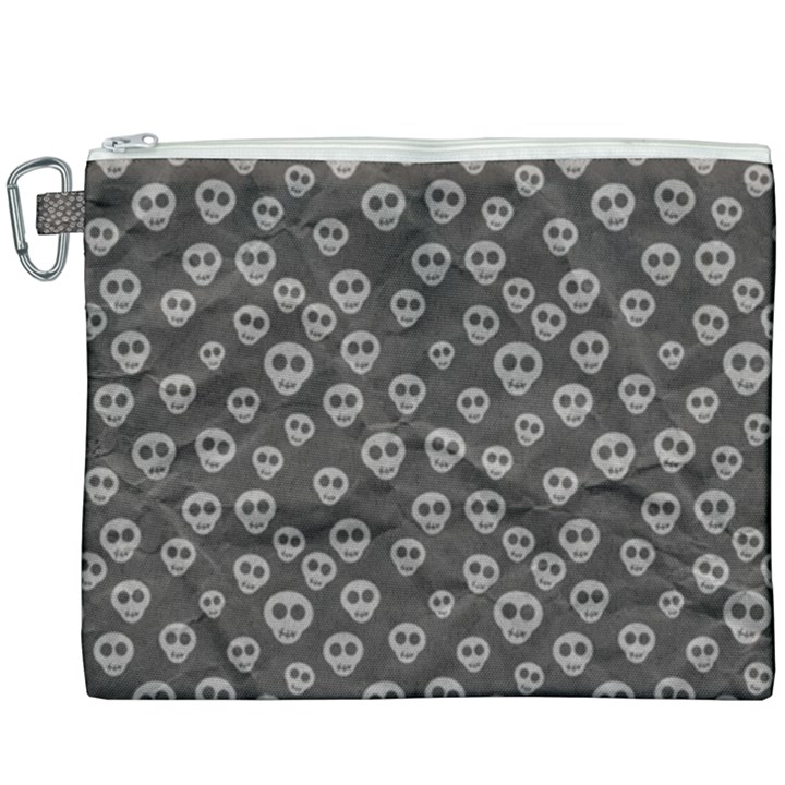 Skull Halloween Background Texture Canvas Cosmetic Bag (XXXL)