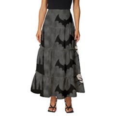 Halloween Background Halloween Scene Tiered Ruffle Maxi Skirt by Ket1n9