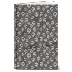 Skull Halloween Background Texture 8  X 10  Hardcover Notebook by Ket1n9