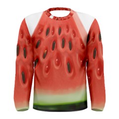Seamless Background With Watermelon Slices Men s Long Sleeve T-Shirt