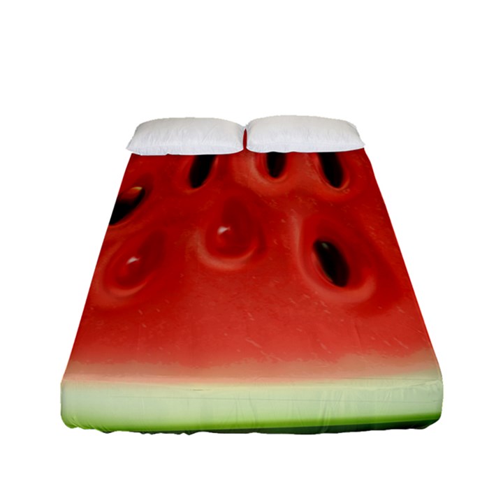 Seamless Background With Watermelon Slices Fitted Sheet (Full/ Double Size)