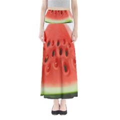 Seamless Background With Watermelon Slices Full Length Maxi Skirt