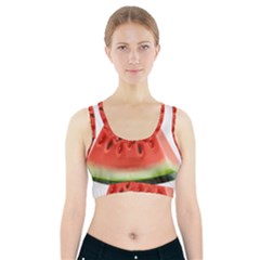 Seamless Background With Watermelon Slices Sports Bra With Pocket