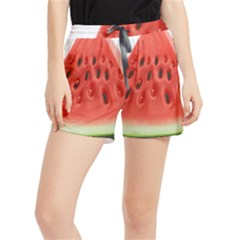 Seamless Background With Watermelon Slices Women s Runner Shorts