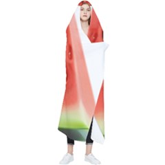 Seamless Background With Watermelon Slices Wearable Blanket