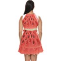 Seamless Background With Watermelon Slices Waist Tie Tier Mini Chiffon Dress View4