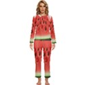 Seamless Background With Watermelon Slices Womens  Long Sleeve Lightweight Pajamas Set View1
