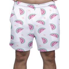 Seamless Background With Watermelon Slices Men s Shorts