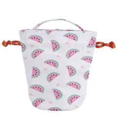 Watermelon Wallpapers  Creative Illustration And Patterns Drawstring Bucket Bag by Ket1n9