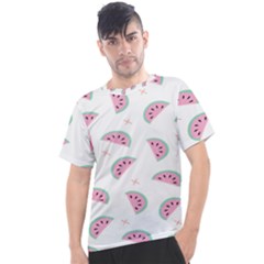 Fresh Watermelon Slices Texture Men s Sport Top by Ket1n9