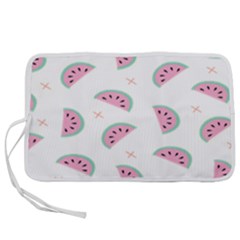 Fresh Watermelon Slices Texture Pen Storage Case (S)